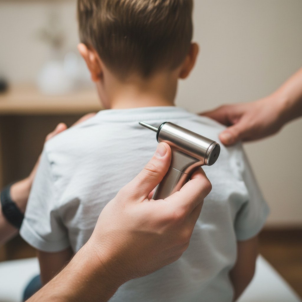Gentle Activator-style pediatric adjustment performed in a Knoxville office